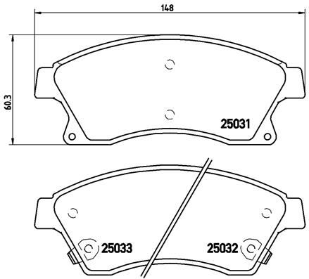 Ön Balata 15 Inc Astra J 1.3 Cdtı-1.4-1.4 Turbo-1.6 1.7 Cdti 2.0cdti 10 Aveo 11 Cruze 11 - 95530019-1605169-1605261-13412272