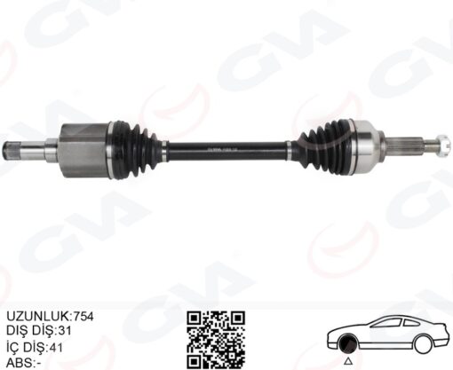On Aks Komple Sol Transıt Custom V362 2.2tdcı 12 Custom 2.0 Ecoblue 15 Kısa Sase - KK213B437AB-KK213B437AA-BK213B437AE