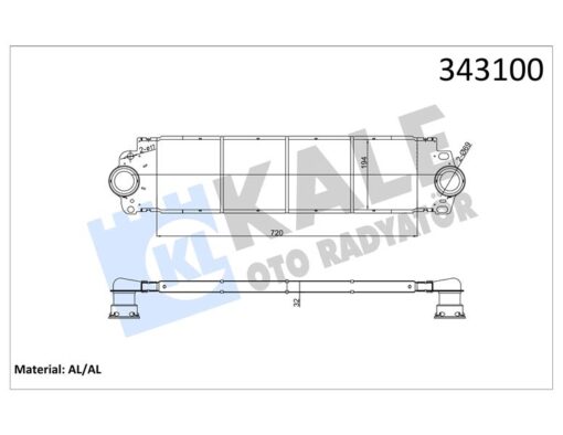 Turbo Radyatörü Intercooler Vw Transporter T5 Al/pl/brz 720x194x27 - 7H0145804B-7H0145804A