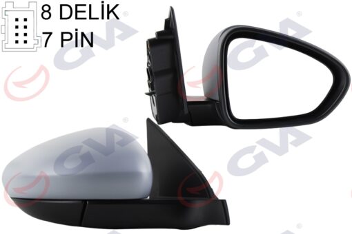 Dış Dikiz Aynası Sağ Egea 15 Elektrikli Isıtmalı Sensörlü Astarlı Konveks 7 Fiş Vm-6157ehpsr - 735646188-735656593