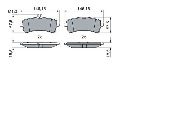 Fren Balatası Arka Mercedes W205 S205 C205 A205 W222 C217 A217 C190 X290 R190 - A0084201120