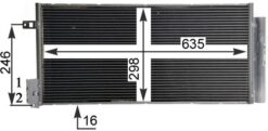 Klıma Radyatoru Opel Corsa D-combo 06 Fıat Grande Punto-bravo Iı-lınea 1.3-1.7 Cdtı-mtj 1.6t 625x295x16 - 95514601-1850168-55700408-93168140