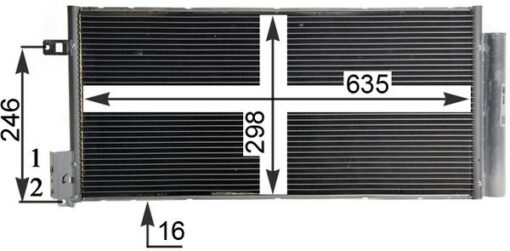 Klıma Radyatoru Opel Corsa D-combo 06 Fıat Grande Punto-bravo Iı-lınea 1.3-1.7 Cdtı-mtj 1.6t 625x295x16 - 95514601-1850168-55700408-93168140