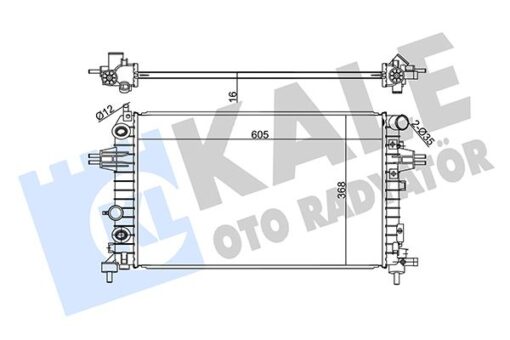 Radyatör Brazing Astra H 1.2-1.4-1.8-zafıra B 1.6 Ac Klimasız Mek 600x368x26 - 13145210-1300265