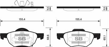 Ön Fren Balata Honda Accord 2.0l 2.4l K20 K24 2.2l Cdti 03- - 45022SEAE01-45022SEAEZ1