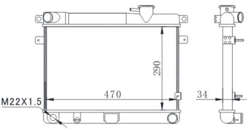 Radyatör M131 Em-ym 470x292x34 2 Sıra Al Pl Sistem - 850080770-5953475-85005296
