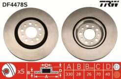 Ön Fren Aynası Alfa Romeo 159 08 12 Gıulıetta 10 18 Jeep Cherokee 14 330x28x40 - 51767384-51731346-51760622