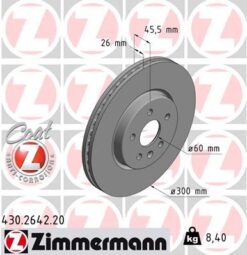 Ön Fren Aynası Astra K 15 16 İnç / 5 Delik 300x26x5dl Havalı - 13515909-13597467
