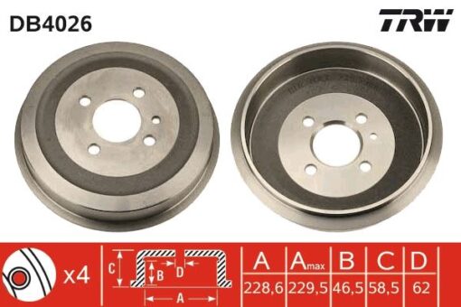 Fren Kampanası Arka Bmw E30 - 34211156297-34211158556-34211153091
