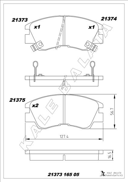 Balata Ön Colt-delıca Iıı-l200 Iı-l300 Iıı-pajero-montero-valley 86-90 - MB500812-MB500814-MB500816