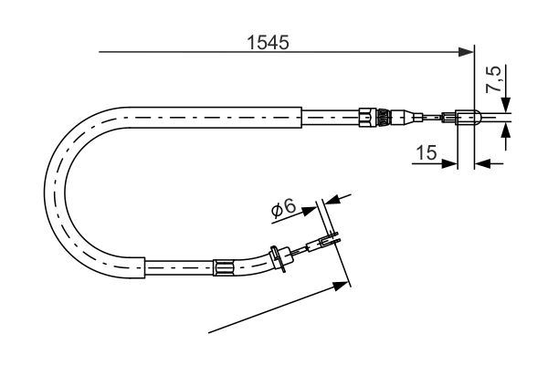 Fren Halatı Arka Mercedes Sprınter B901 B904 96 06 1545mm/1360mm - A9014202885