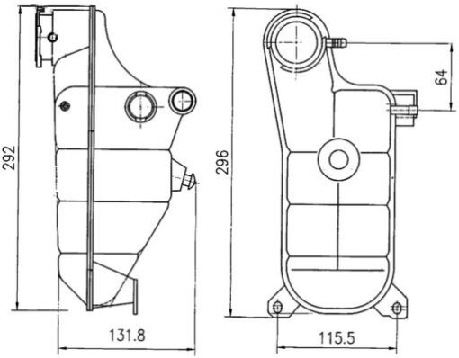 Radyator Yedek Su Deposu Mercedes W201 W124 S124 - A1245001749