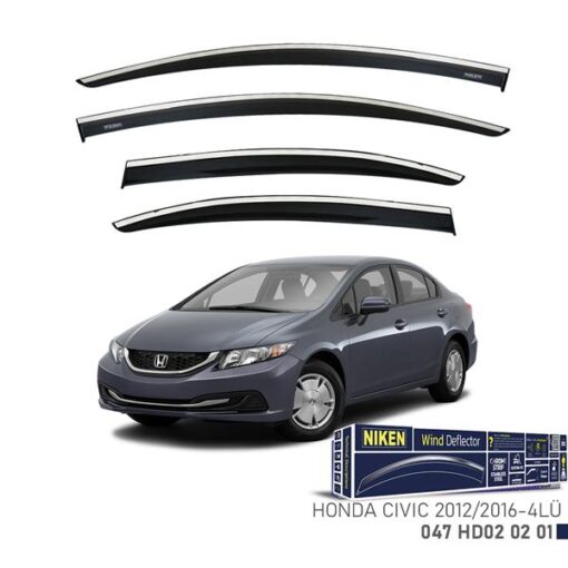 Kromlu Cam Rüzgarlığı Honda Cıvıc 2012-2016 4lü