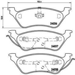 Disk Fren Balatası Arka Chrysler Usa Grand Voyager 2.4/3.3/2.5d/2.8d 02/00-02/08 - 5019805AA-5071948AA