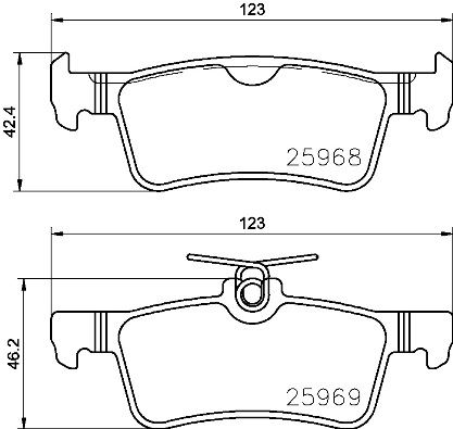 Arka Fren Balatası P308 Iı 1.2 Vti-1.2 Thp-1.6 Hdi-2.0 Hdi 13 Fren Diski Çapı 249mm İçin - 1611331480-1610814180-1647875680