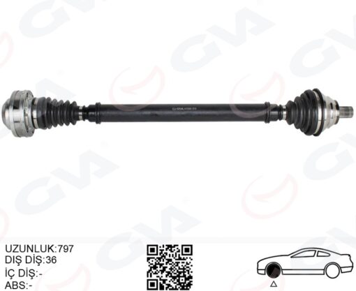 Komple Aks Ön Sağ Golf5-golf6-passat-jetta 2.0 Tdi 04-13 Bkp-bkd-cffb 2.0 Tdi - 1K0407272EN-1K0407272RB