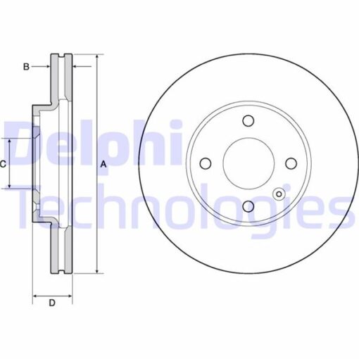 Ön Fren Diski Chevrolet Aveo T300 1.2 16v / Aveo T300 1.4 16v 11 14 256x24x60x45.5x4dl Hvl 14 Jant - 13502001