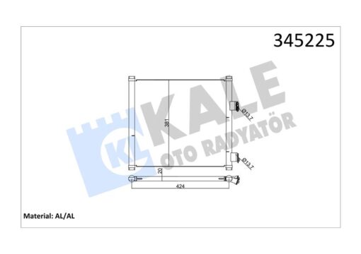Klima Kondenseri Ford Ka 1.3i-1.6i 96-08 381x445x16 Al/al - 5S5119710AA-1026928-1671714