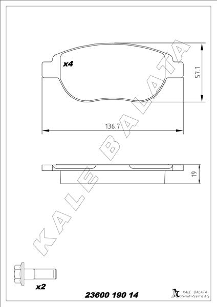 Ön Balata P207 06 P307 00 Doblo 01 Partner 03 Berlıngo 00 C3 02 C4 04 Xsara 00 - 1647873980-4252.53-1611140980