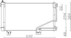 Klıma Radyatoru Mercedes W203 Cl203 S203 C209 A209 - A2035001254