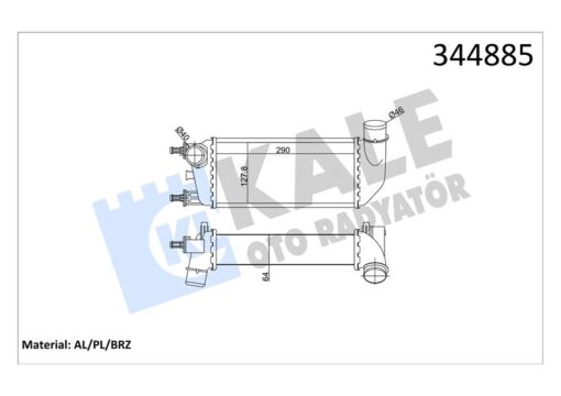 Turbo Radyatörü Intercooler Fıat 500 1.3 Dmtj 08 Ford Ka 1.3 Tdci 08 Al/pl/brz - 9S519L440AA-1560794-51787495