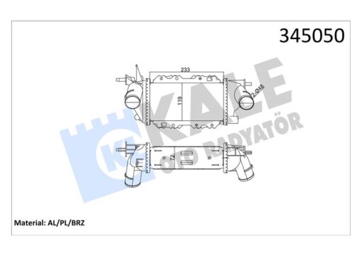 Turbo Radyatörü Intercooler Vectra 2.0-2.2 Dti Mek Al/pl/brz - 1300403-52475657-52479105