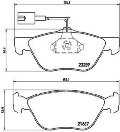 Ön Fren Balatası Fıat Marea 95 Alfa Romeo 145-146-156 2.0 16v 2.0 Jtd Fişli - 9947156-71748388-77362222-71713143