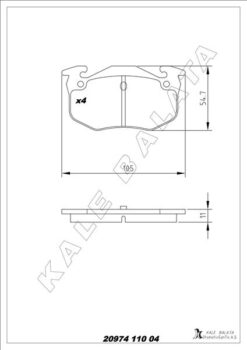 Arka Fren Balata Renault R9 R19 Megane I / Clıo I Iı / Peugeot 106 96- 206 00- 306 97-01 / Saxo 96- / Xsara 97- İnce Tip - 7701203668-701204845-WVA20635