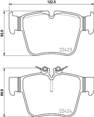 Fren Balatası Arka Mercedes W205 S205 C253 X253 - A0004205900