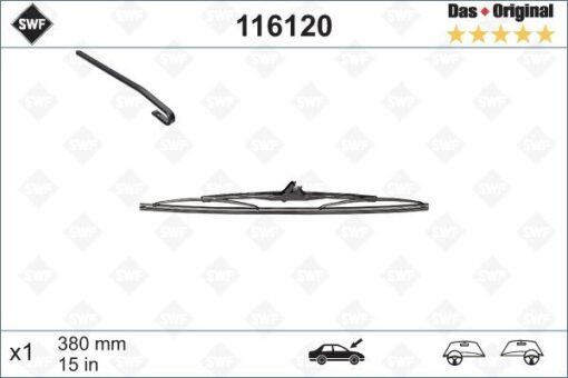 Sılecek Supurgesı Arka Kancalı 380mm Mercedes W414 W463 Swf - A4638200345