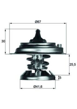 Termostat 75 C Mercedes Om601 Om602 Om603 W124 W202 W210 W461 - A6012000215