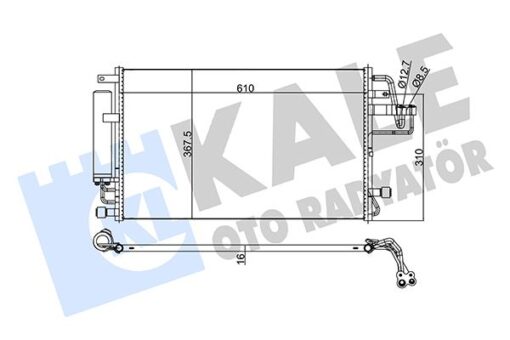 Klima Kondenseri Hyundaı Sonata 2.4-3.3 05 Tucson-sportage 2.0 Crdi-2.7 04-10 Al/al 610x375x16 - 976062