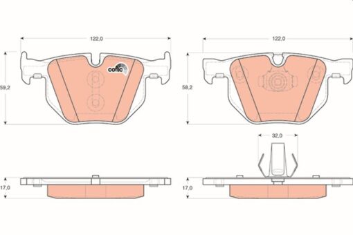 Fren Balatası Arka Bmw E70 F15 E71 F16 - 34216776937