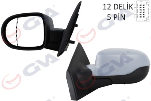 Dış Dikiz Aynası Sol Clıo 09 Elektrikli Isıtmalı Astarlı Asferik 5 Fiş Vm-6135ehpal - 7701071871