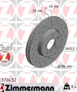 Arka Fren Disk Volvo S60 2019 S90 2016 2019 V60 2018 V90 2016 Cap296x5 Delikli Adet - 31423722