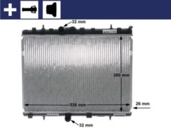 Radyatör C3 02 C2 03 207 07 1.4-1.6 16v-1.6hdı Ac Mek Al/pl/brz 378x548x26 - 1333.89-1330.P8
