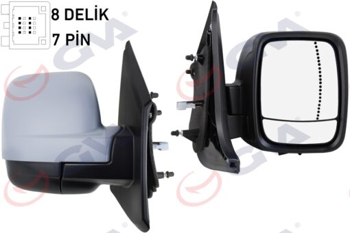 Dış Dikiz Aynası Sağ Trafıc-vivaro 14 Elektrikli Isıtmalı Sensörlü Astarlı Asferik 6 Fiş Vm-976ehpsar - 963746264R-4422964-963651588R