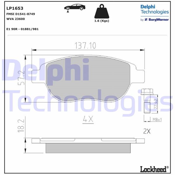 Ön Balata P207 06 P307 00 Doblo 01 Partner 03 Berlıngo 00 C3 02 C4 04 Xsara 00 - 1647873980-4252.53-1611140980