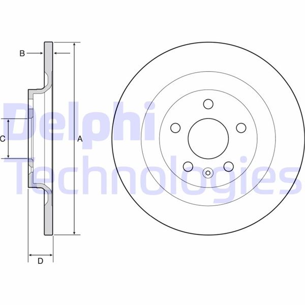 Arka Fren Diski Volvo Xc40 536 2017 2021 Cap 302x 5 Bıjon 16 İnç - 31471477