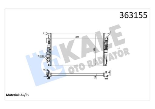 Brazıng Versiyonu Kl346205 Dacıa Duster 1.5dcı K9k 892-894-896-898 4x4 110hp 10 Ac Mt Mekan İk 630x378x24 Su Radyatörü - 214108807R-8200880550