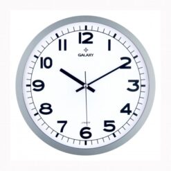 Duvar Saati Gri Çerçeve Çap:29.5cm Akrilik Boyalı Abs Çerçeve Mineral Cam Sessiz Akar Makine Pvc Kadran Kadran Ölçüsü: 286mm Kadran Baskı Alanı: 175mm - SAAT 216-G