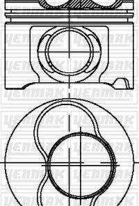 Motor Piston Segman Std 5 Sil.mot.1-2 Piston Transporter T5-touareg 03 2.5tdı Ax./bac-bl 81mm