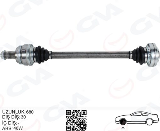 Komple Aks Arka Sol Bmw X3 E83 04 680mm - 33217540116-33213428180
