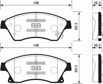 Ön Fren Balata Chevrolet Cruze 1.6l J300 09- / Opel Astra J 09- 276 Mm Fren Diski İçin - 15 İnc Jant - 13301207-1605169-1605261-13412272