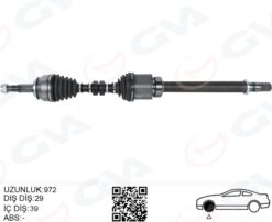 Komple Aks Sağ Nıssan Qashqaı 1.6l R9m Dcı Manuel Vites J11 14- 29x39 Komple Boy 972mm - 391004EB0A