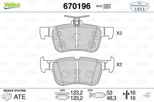 Arka Disk Fren Balatası Ford Edge 2.0d 08/15-07/18 Ford Kuga 1.5/1.5d/1.6/2.0/2.0d 11/12 Fte Kırmızı Kutu - 5302023-5302023-DG9C2M007CB