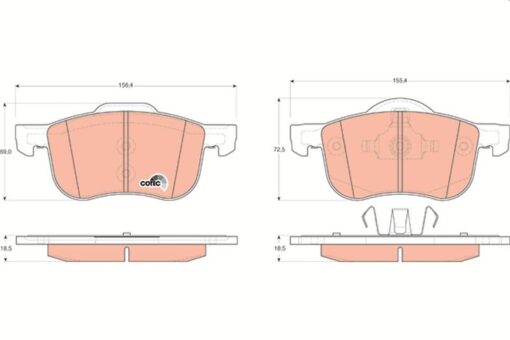 Ön Balata Volvo S60 00-10 S80 98-06 V70 97-07 Xc70 00-07 S70 97-00 - 8634921-8623861-31262503-WVA23072