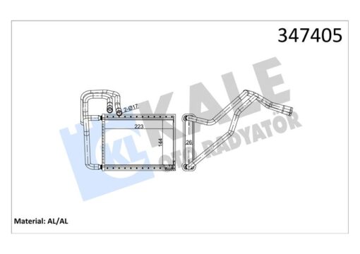 Kalorifer Radyatörü Kıa Cerato 1.5l D4fa Crdi 05-06 1.6l G4ed Benzinli 04-09 2.0l D4ea Dizel 04-06 - Aleminyum - 971382F000-971382F005