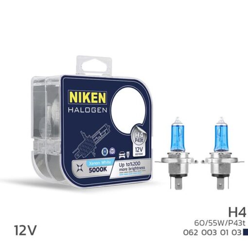 Nıken 12v H4 60/55w Beyaz Işık Ampul P43t 5000k - UNIVERSAL