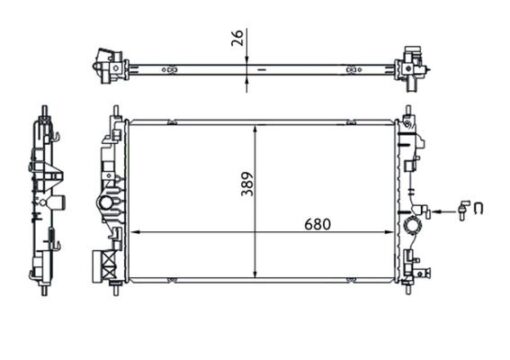 Su Radyatörü Astra J 10 15 Zafıra C 12 19 1.6-1.7-2.0 Cdtı Dth-dtl-dtj - 39074655-13393983-1300346-1300313